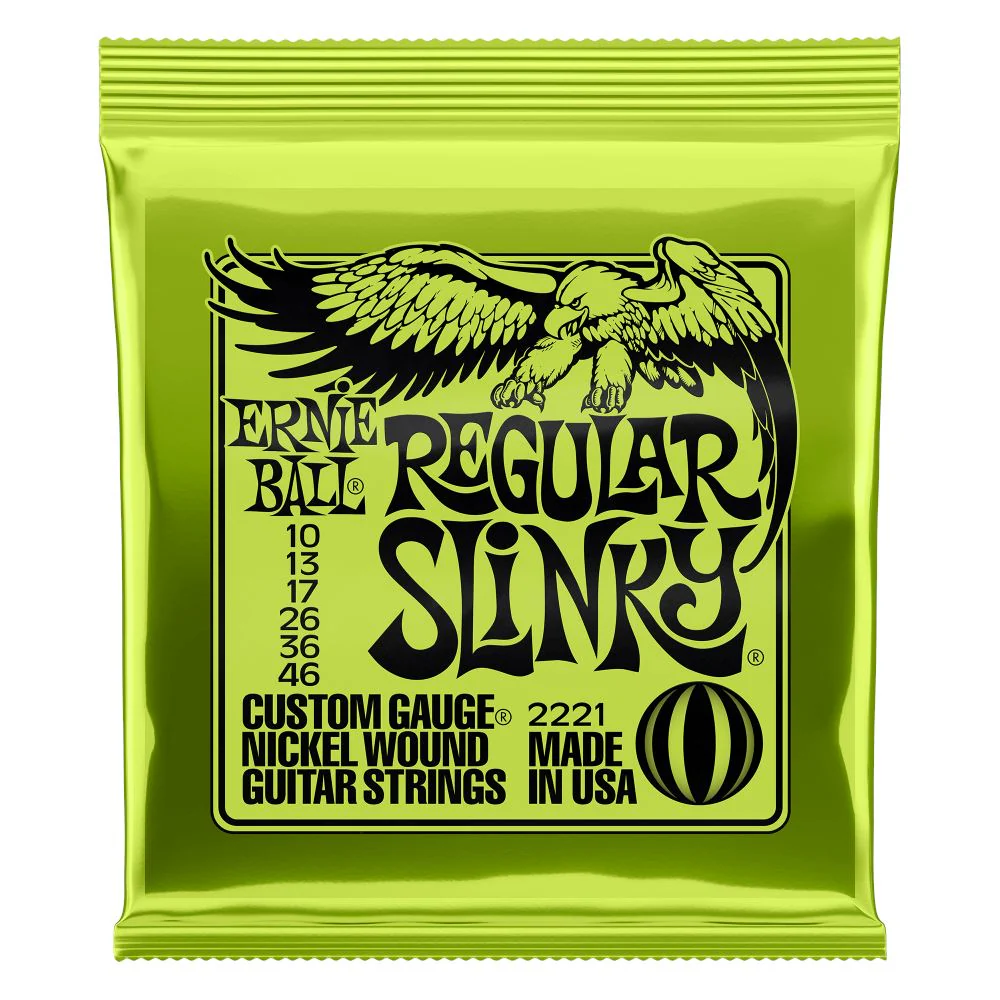 Cuerdas Guitarra Electrica Ernie Ball Regular Slinky Classic Rock N Roll Pure Nickel 10 46